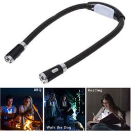 image-Flexible Neck Hug Book Light With LED Reading Lamp 3 Mode Portable Flashlight Soft Silicone Outdoor Camping Light Night Light