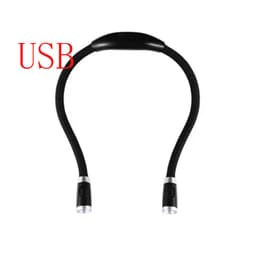 image-Flexible Neck Hug Book Light With LED Reading Lamp 3 Mode Portable Flashlight Soft Silicone Outdoor Camping Light Night Light