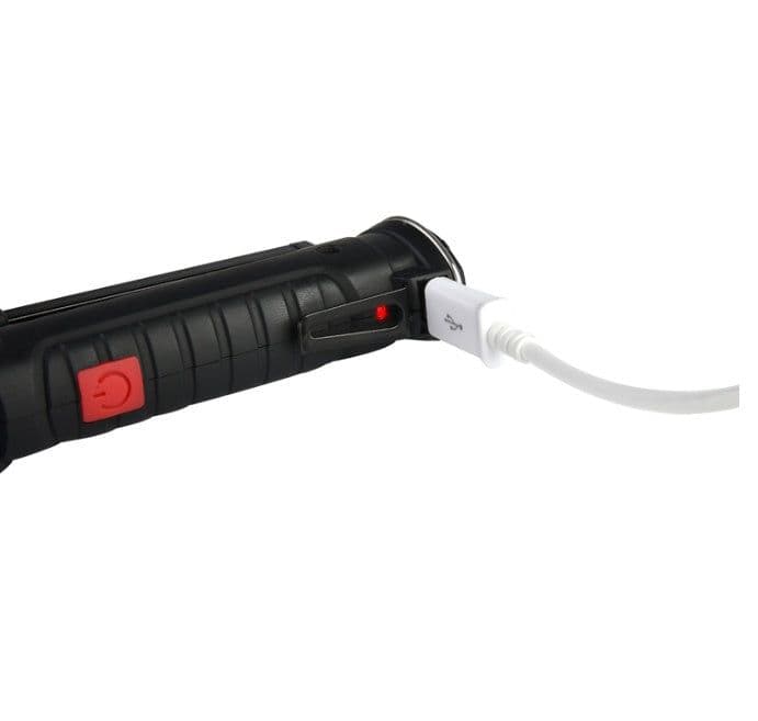 image-COB LED Tactical Flashlight USB Rechargeable Torch Waterproof Work Light Magnetic Lanterna Hanging Lamp For Night Lighting