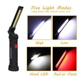 image-COB LED Tactical Flashlight USB Rechargeable Torch Waterproof Work Light Magnetic Lanterna Hanging Lamp For Night Lighting