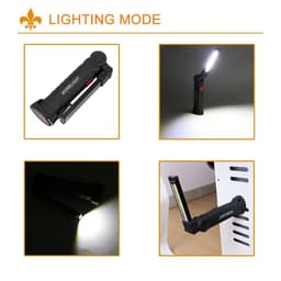 image-COB LED Tactical Flashlight USB Rechargeable Torch Waterproof Work Light Magnetic Lanterna Hanging Lamp For Night Lighting