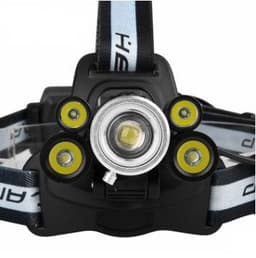 image-Cross-border Supply 5LED Headlights Glare 3T6 2XPE Headlights With SOS Help Whistle USB Charging Headlights