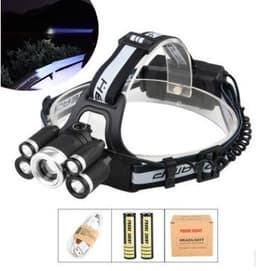 image-Cross-border Supply 5LED Headlights Glare 3T6 2XPE Headlights With SOS Help Whistle USB Charging Headlights