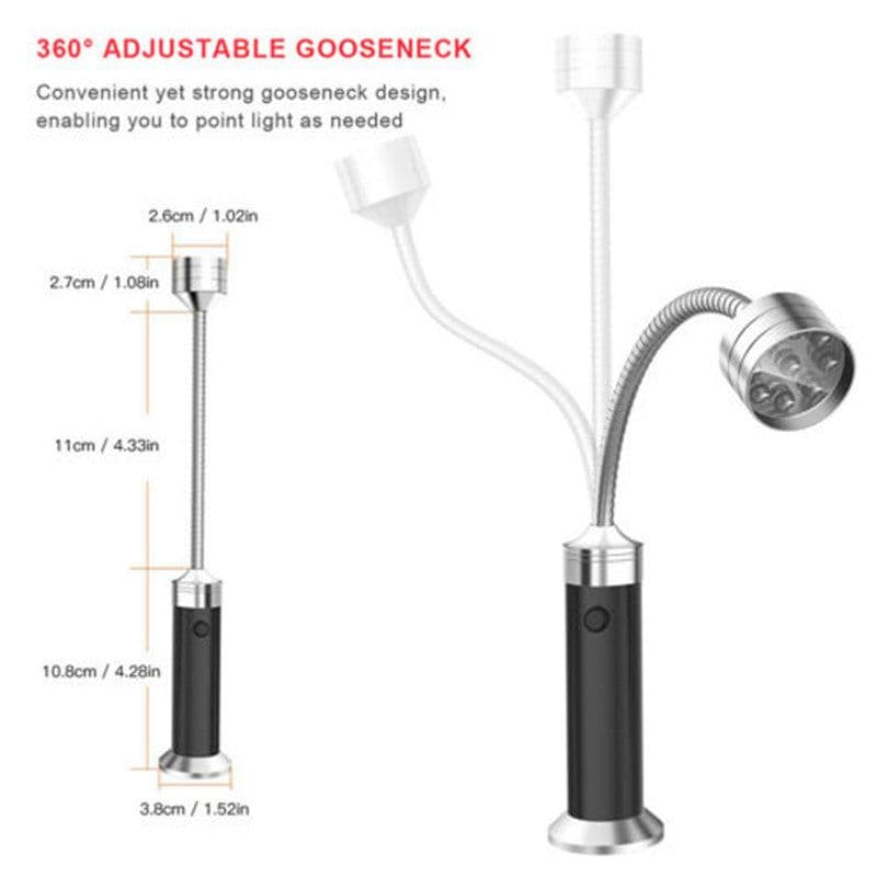 image-Barbecue Grill Light Magnetic 360 Degree Adjustable BBQ Super-Bright Light