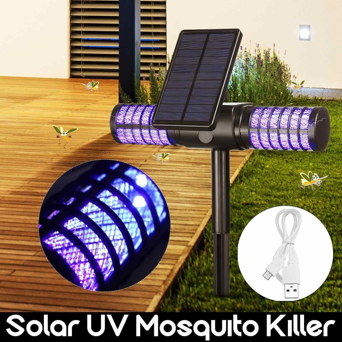 image-Outdoor garden mosquito killer lamp UV LED lamp IP65 waterproof insect repellent ring sunshine / USB automatic rechargeable mosquito killer lamp