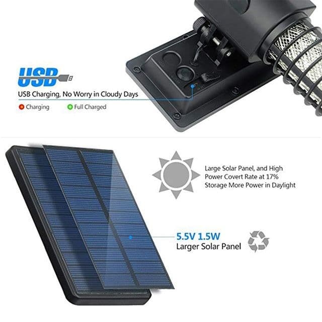 image-Outdoor garden mosquito killer lamp UV LED lamp IP65 waterproof insect repellent ring sunshine / USB automatic rechargeable mosquito killer lamp