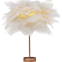 image-Feather Lamp Nordic Desk Lamp European-Style Bedroom Bedside Feather Table Lamp Night Light Table Lamp Decoration Modern
