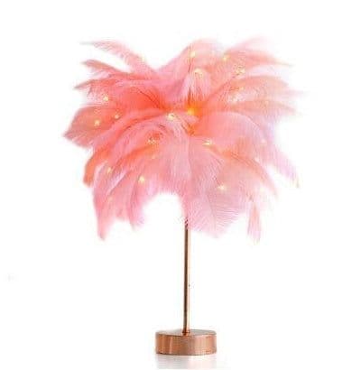 image-Feather Lamp Nordic Desk Lamp European-Style Bedroom Bedside Feather Table Lamp Night Light Table Lamp Decoration Modern