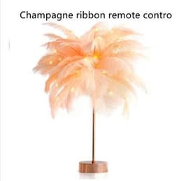 image-Feather Lamp Nordic Desk Lamp European-Style Bedroom Bedside Feather Table Lamp Night Light Table Lamp Decoration Modern