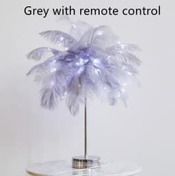image-Feather Lamp Nordic Desk Lamp European-Style Bedroom Bedside Feather Table Lamp Night Light Table Lamp Decoration Modern