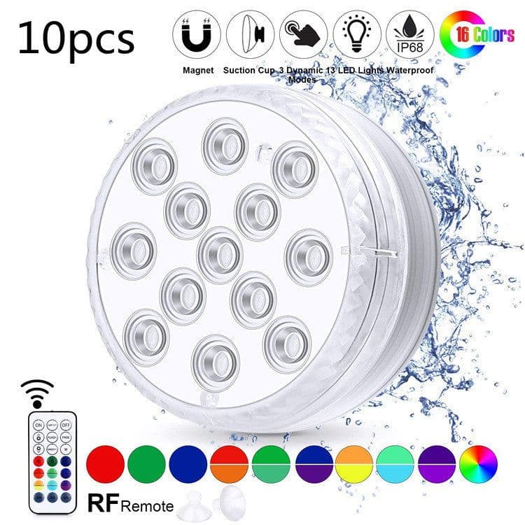 image-Led Beads Submersible Light Waterproof Underwater Lamp For Garden Swimming Pool Fountain Spa Party Bathroom Remote Control