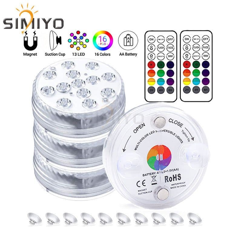 image-Led Beads Submersible Light Waterproof Underwater Lamp For Garden Swimming Pool Fountain Spa Party Bathroom Remote Control