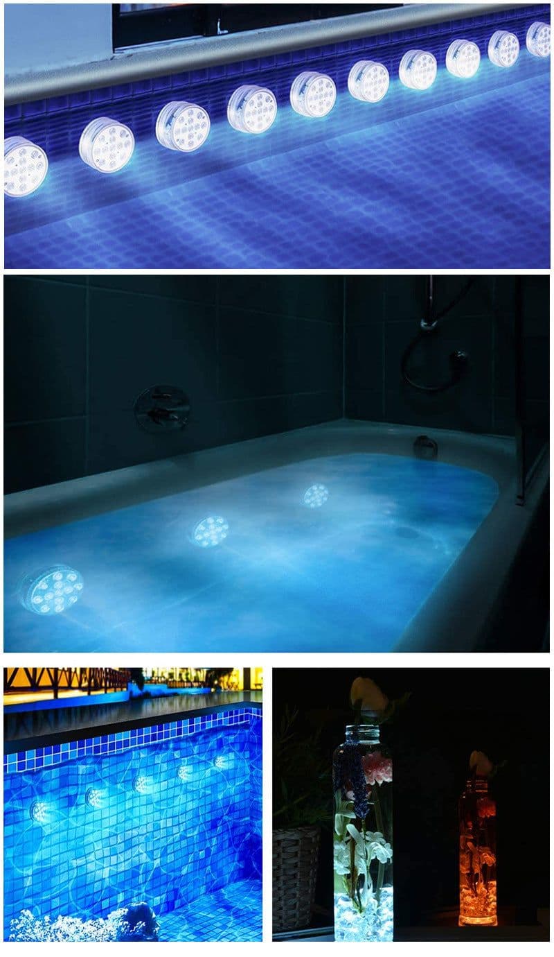 image-Led Beads Submersible Light Waterproof Underwater Lamp For Garden Swimming Pool Fountain Spa Party Bathroom Remote Control