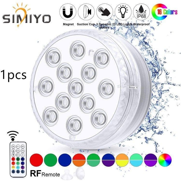 image-Led Beads Submersible Light Waterproof Underwater Lamp For Garden Swimming Pool Fountain Spa Party Bathroom Remote Control