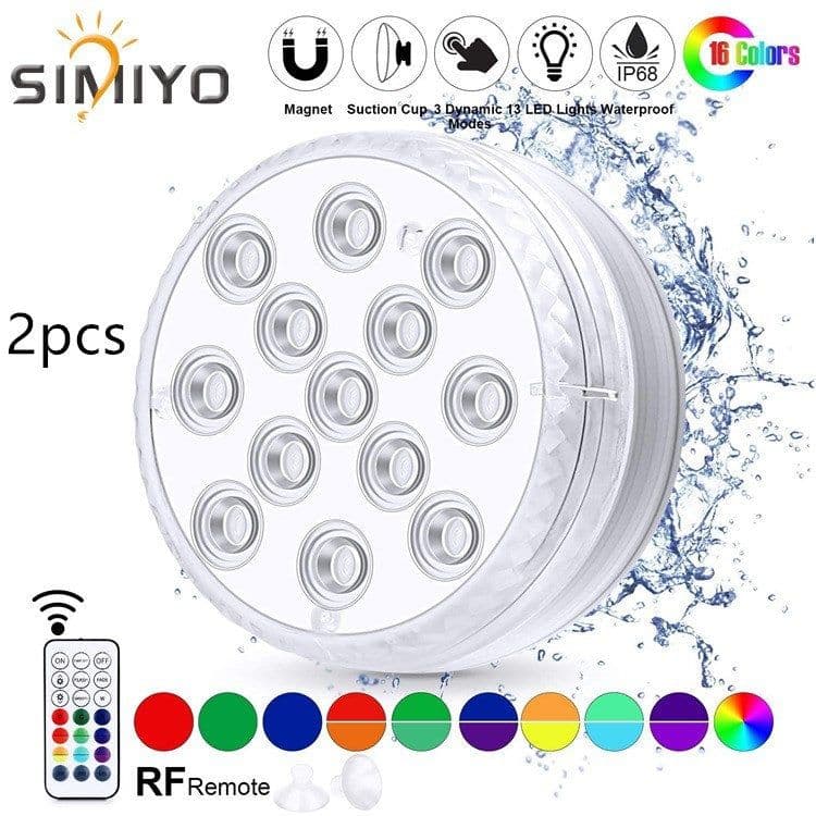 image-Led Beads Submersible Light Waterproof Underwater Lamp For Garden Swimming Pool Fountain Spa Party Bathroom Remote Control