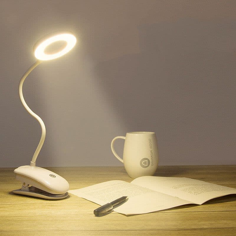image-Clip-on rechargeable desk lamp
