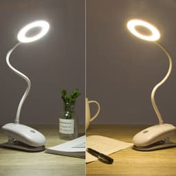 image-Clip-on rechargeable desk lamp
