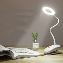 image-Clip-on rechargeable desk lamp