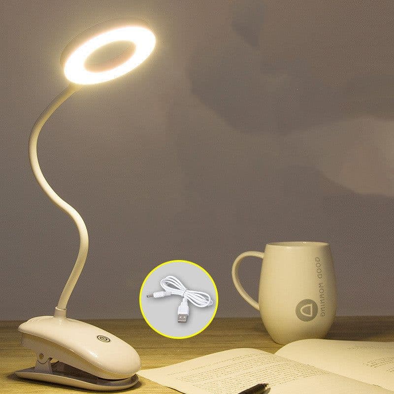 image-Clip-on rechargeable desk lamp