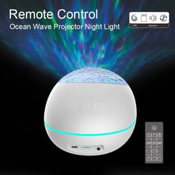 image-Coversage Ocean Wave Projector LED Night Light Bluetooth-compatible USB Remote Control Music Player Speaker Aurora Projection Coversage Ocean Wave Projector LED Night Light Bluetooth-compa