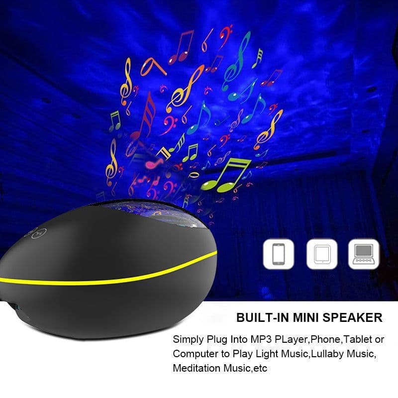 image-Coversage Ocean Wave Projector LED Night Light Bluetooth-compatible USB Remote Control Music Player Speaker Aurora Projection Coversage Ocean Wave Projector LED Night Light Bluetooth-compa