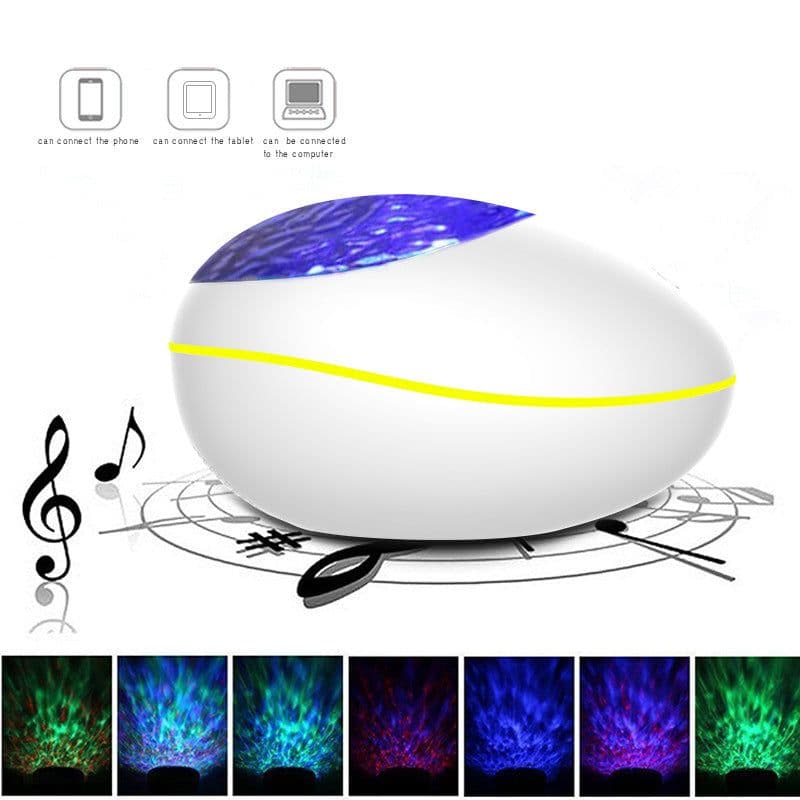 image-Coversage Ocean Wave Projector LED Night Light Bluetooth-compatible USB Remote Control Music Player Speaker Aurora Projection Coversage Ocean Wave Projector LED Night Light Bluetooth-compa