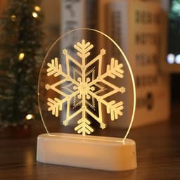 image-Snowman Bell Acrylic Decoration Night Light