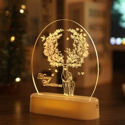 image-Snowman Bell Acrylic Decoration Night Light