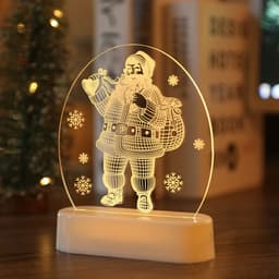 image-Snowman Bell Acrylic Decoration Night Light