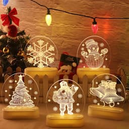 image-Snowman Bell Acrylic Decoration Night Light