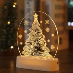 image-Snowman Bell Acrylic Decoration Night Light
