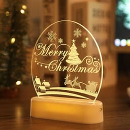 image-Snowman Bell Acrylic Decoration Night Light