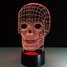 image-Flower skull 3D night light