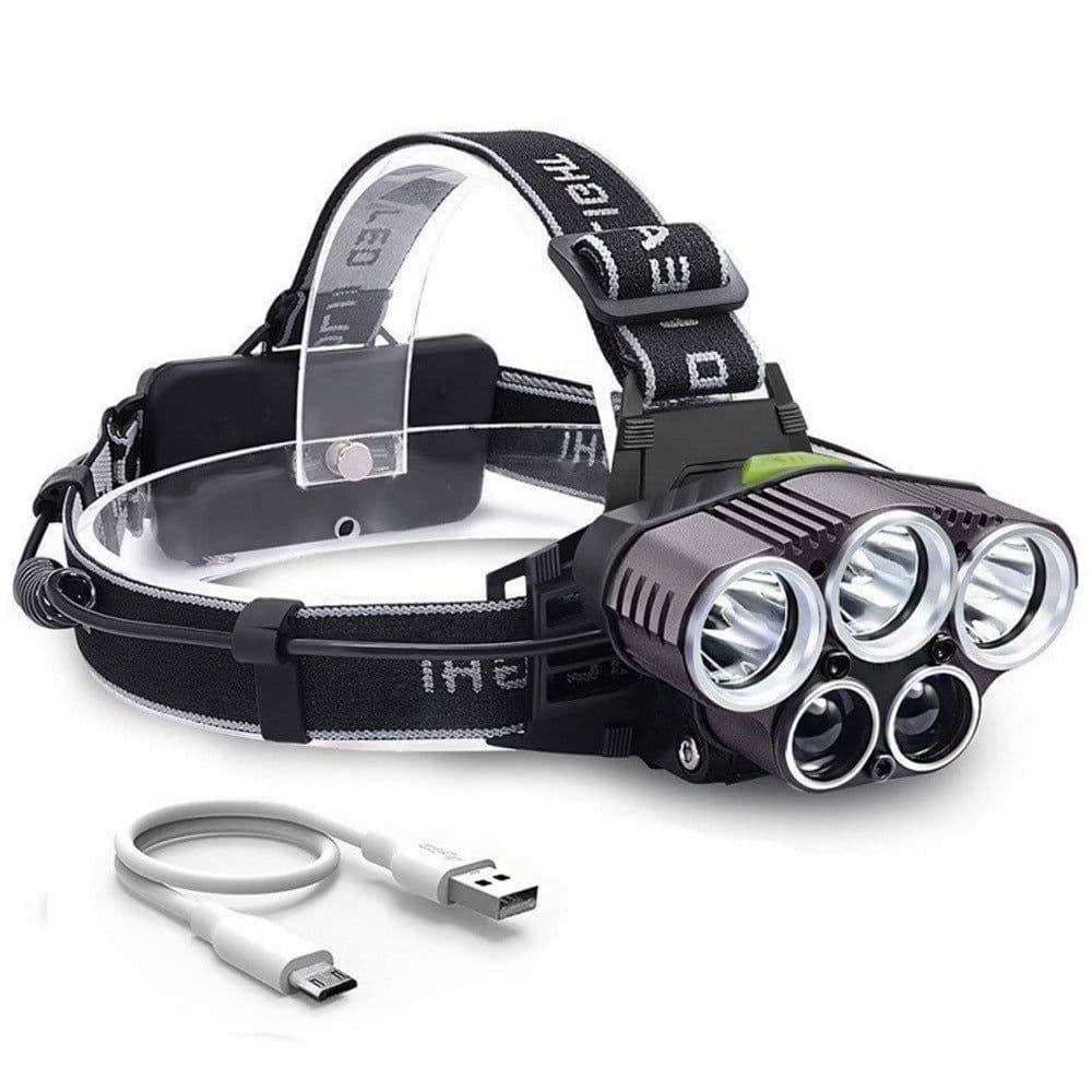 image-6-mode USB rechargeable outdoor night fishing 5LED headlight