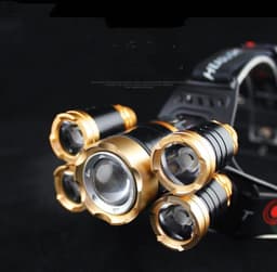 image-Led Golden Telescopic Focusing 5 lights Aircraft Headlight