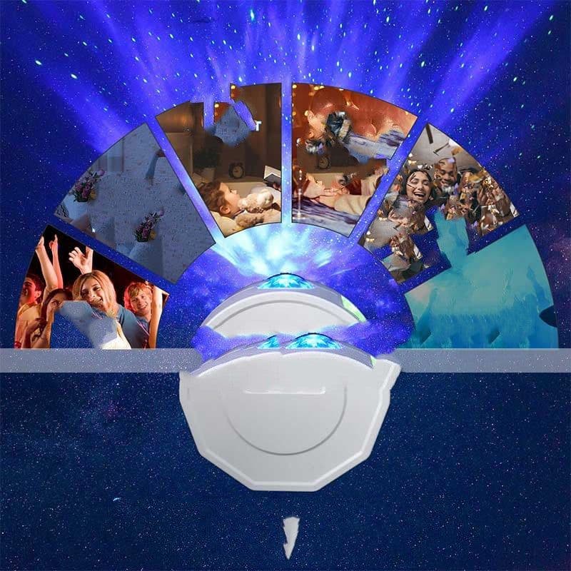 image-Remote Control Bluetooth LED Starry Sky Projection Lamp