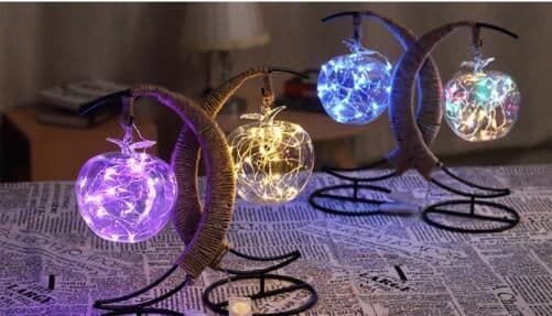 image-LED creative hand rope rattan ball copper wire lamp lamp room bedroom decoration lamp Christmas lamp light night lamp