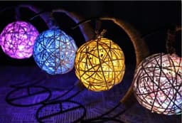 image-LED creative hand rope rattan ball copper wire lamp lamp room bedroom decoration lamp Christmas lamp light night lamp