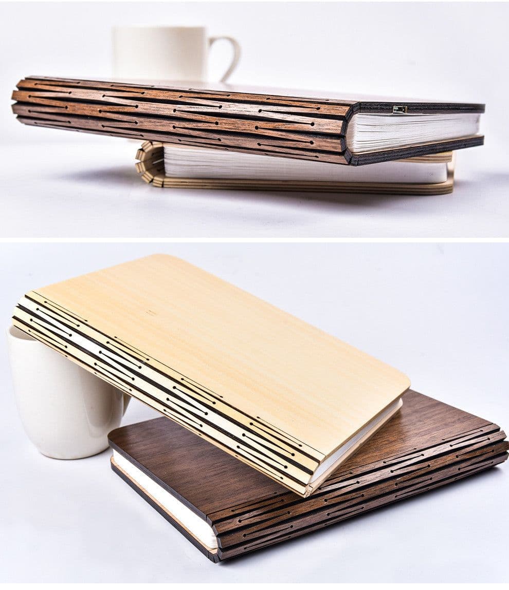 image-LED Night Light Folding Book Light USB Port Rechargeable Wooden Magnet Lamp