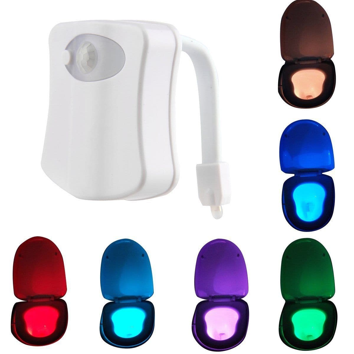 image-The new 8 color toilet lamp hanging human toilet cover light induction of creative gifts selling LED Nightlight