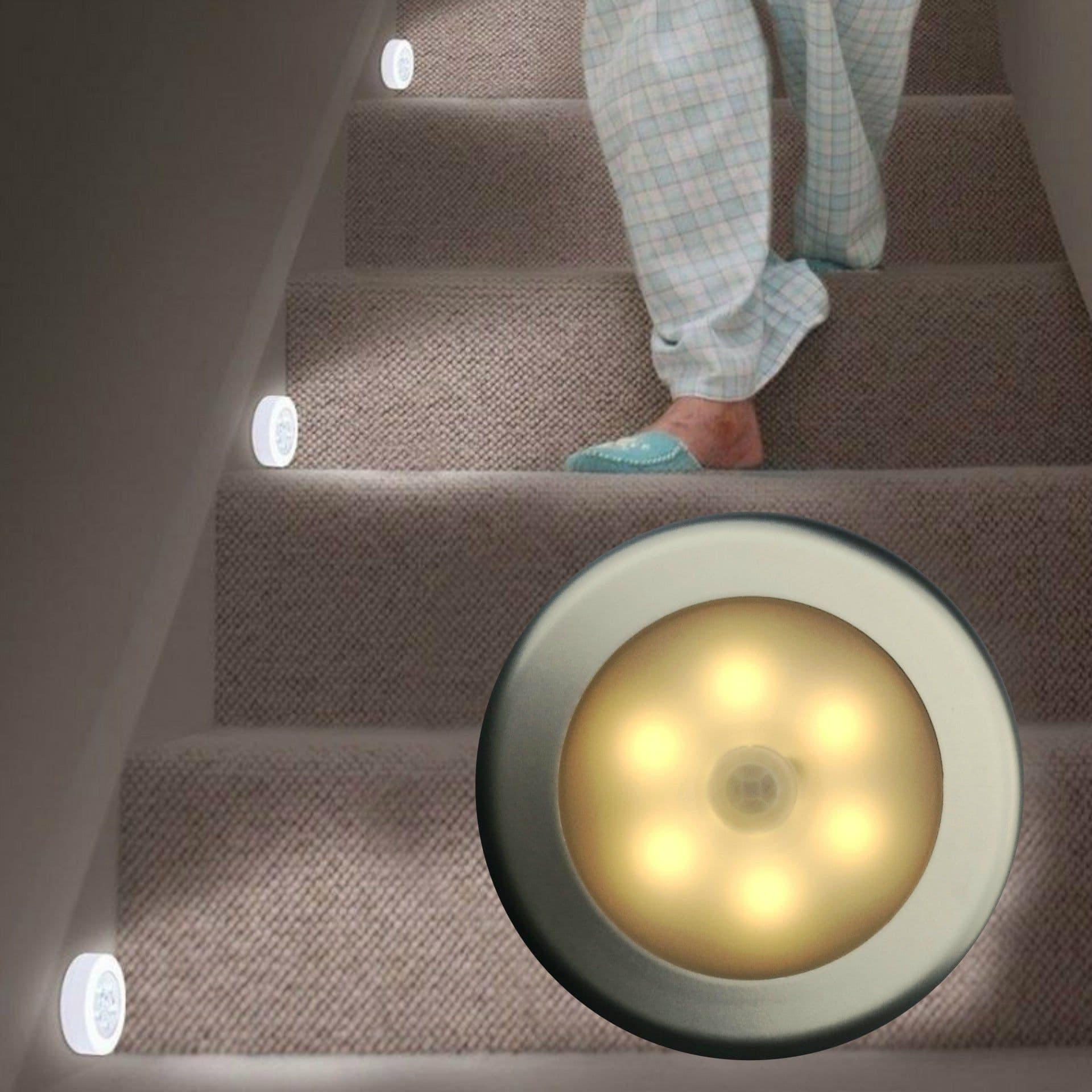 image-Direct manufacturers 6LED human body induction lamp cabinet lamp Nightlight toilet lamp corridor lamp ceiling lamp with strong magnetism