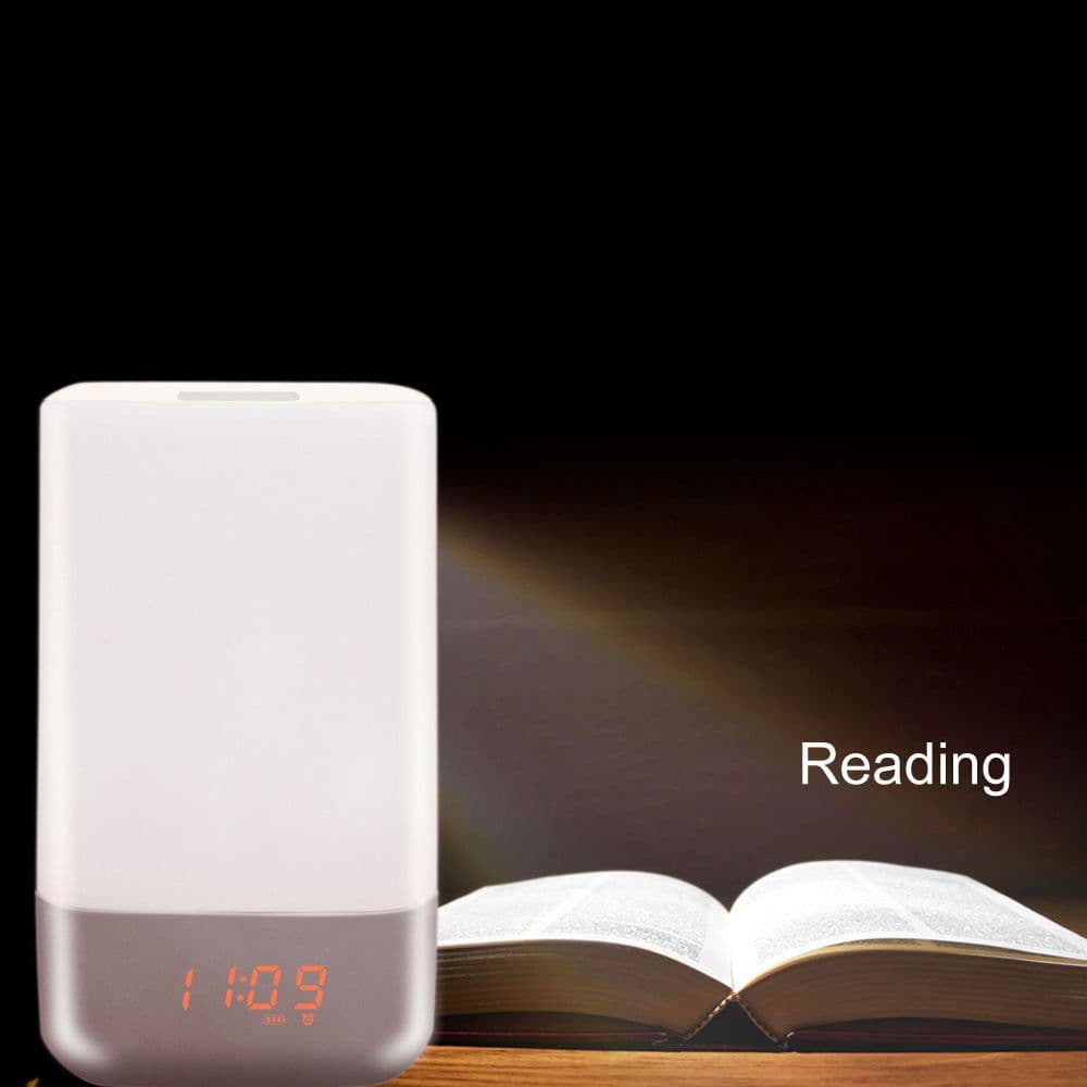 image-The new intelligent LED lamp alarm clock wake time touch wake light colorful bedroom Nightlight gift wholesale