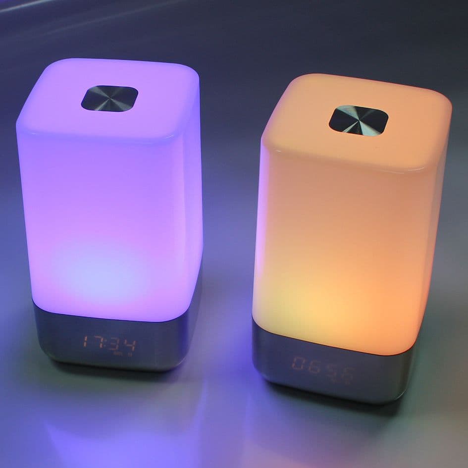 image-The new intelligent LED lamp alarm clock wake time touch wake light colorful bedroom Nightlight gift wholesale