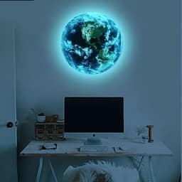 image-Glow In The Dark 3D Earth Wall Sticker FREE GLOBAL SHIPPING