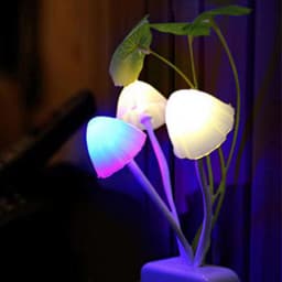 image-Color LED Mushroom Light, 3 Colors, With Sensor, Novelty, 220v