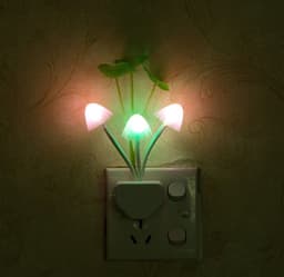 image-Color LED Mushroom Light, 3 Colors, With Sensor, Novelty, 220v