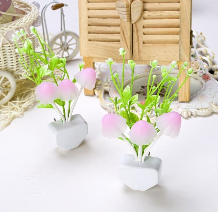 image-Color LED Mushroom Light, 3 Colors, With Sensor, Novelty, 220v