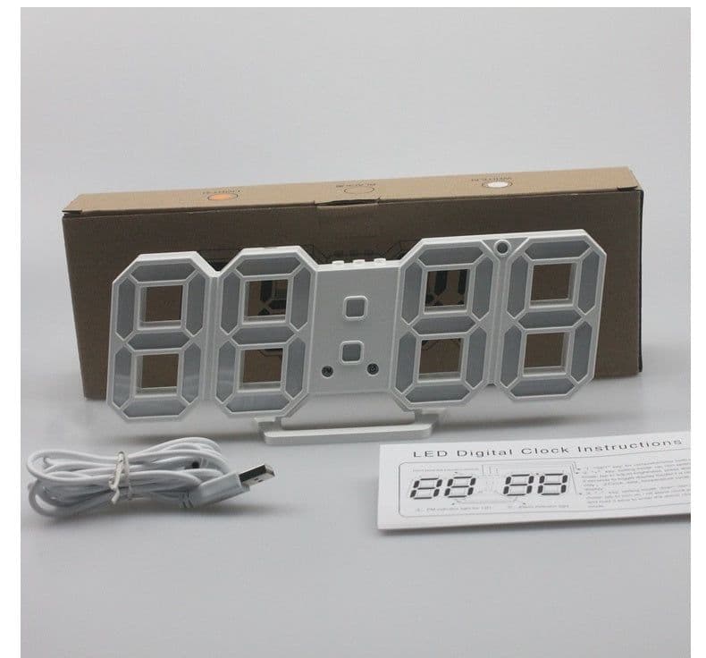image-3D LED Wall Digital Clock