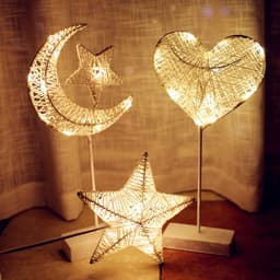 image-LED lights flashing lights lights stars romantic room layout decoration love stars lamp table lamp rattan lamp ball