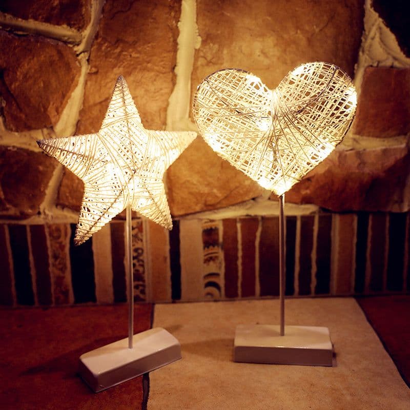 image-LED lights flashing lights lights stars romantic room layout decoration love stars lamp table lamp rattan lamp ball